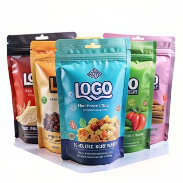 Custom Printed Stand Up Pouches | Full Color Snack Packaging Bags