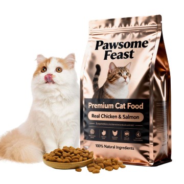 Full Color Printed Dog Cat Food Bags, Resealable & Durable for Pet Food