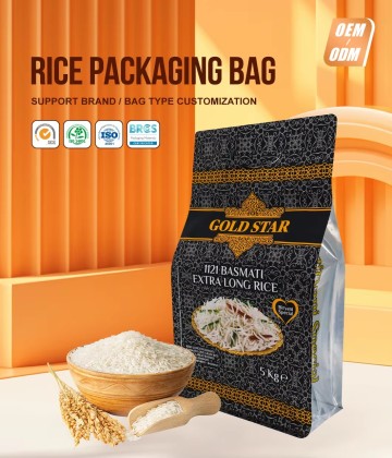 Custom Printed Rice Packaging Bag Food Grade Grain Storage Pouch