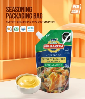 Custom Printed Spout Pouch Sauce Liquid Food Packaging Bag