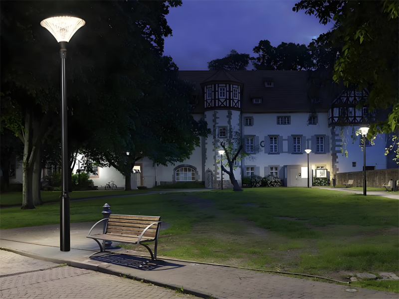 10W Solar LED Garden Light on 3m Pole in Athens, Greece