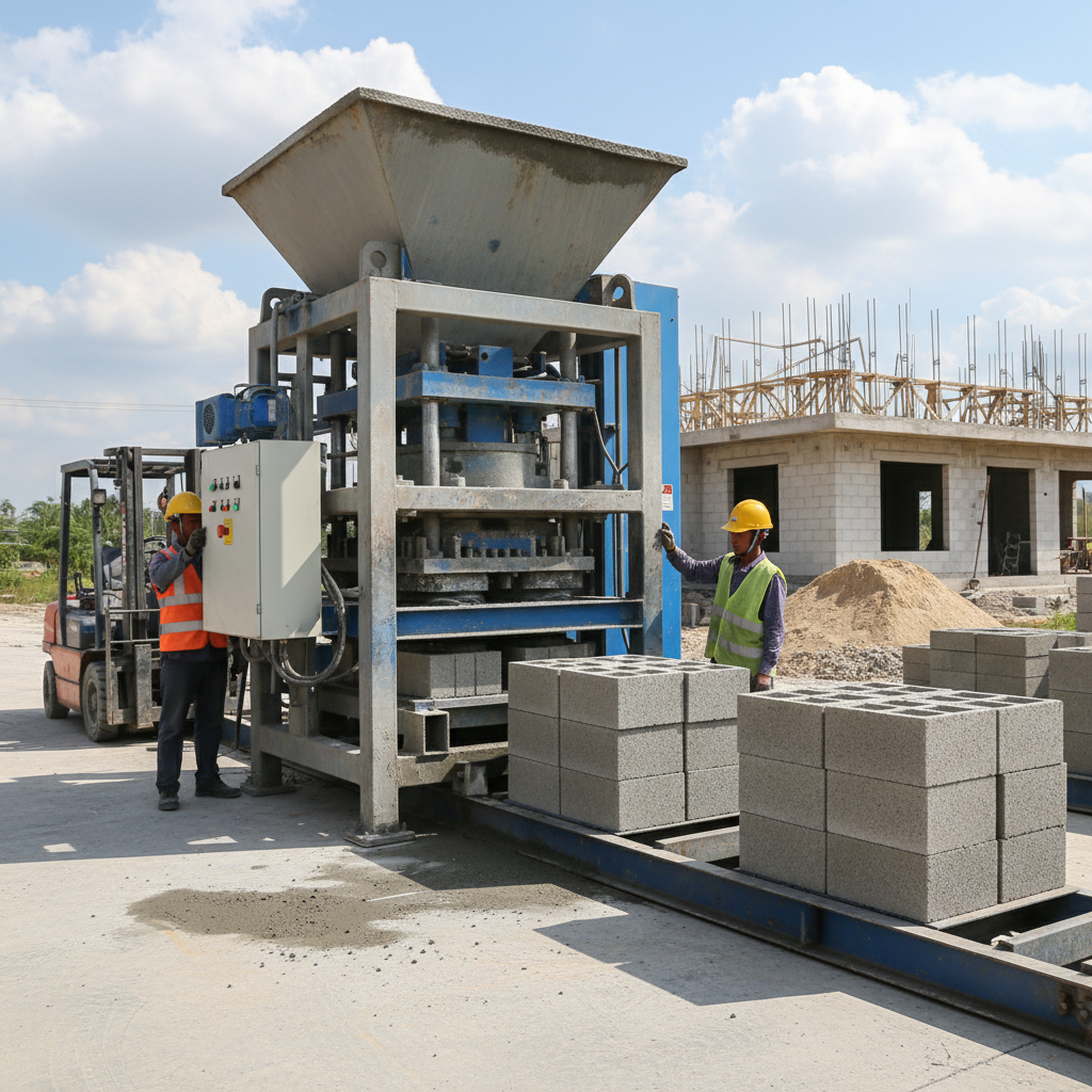 Concrete Block Making Machine For Residential Construction