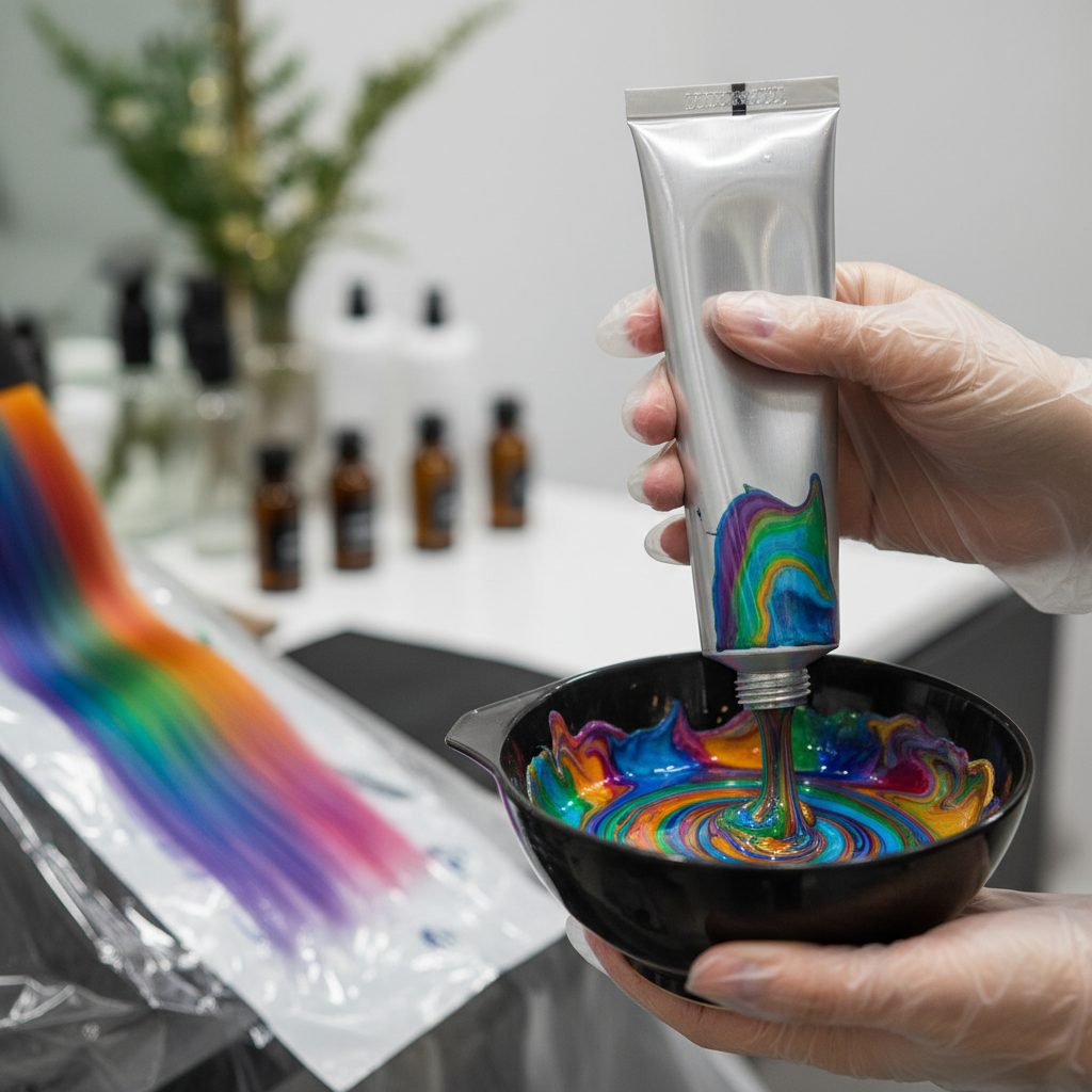 Pewarna Rambut Untuk Mewarna Rambut Dengan Warna-warna Cerah