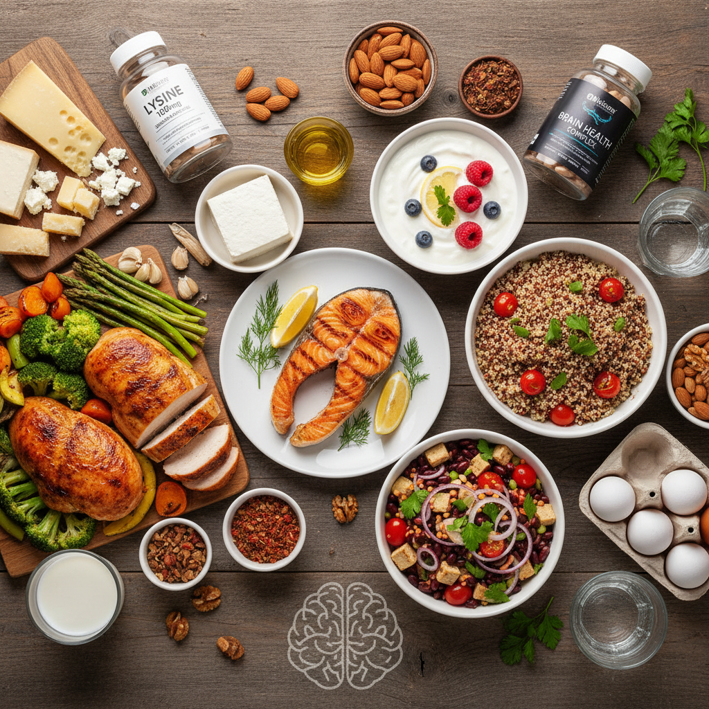 អាហារបំប៉ន Lysine សម្រាប់មុខងារនៃការយល់ដឹង និងសុខភាពខួរក្បាល