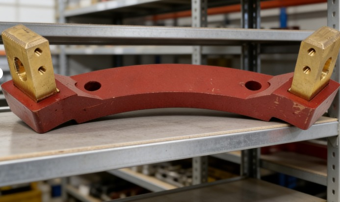 Bracket (traverse, bracket) of brush holder EK-590 25x40 Belaz 75710 For Sale Belaz 75710 Motor Belaz 75710 Truck Belaz Camion-1