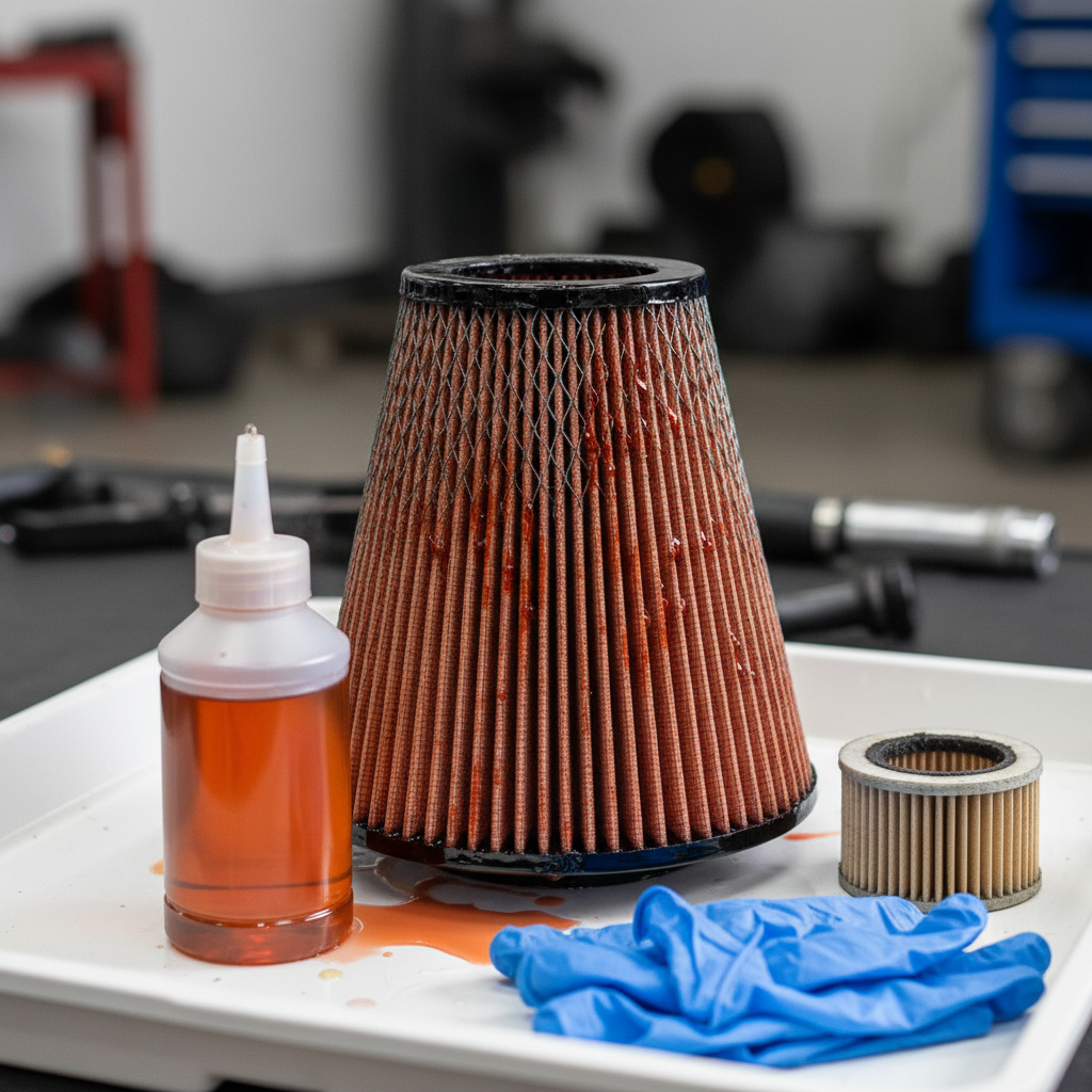 Oil And Filter For Vehicle Intake Air Filtration