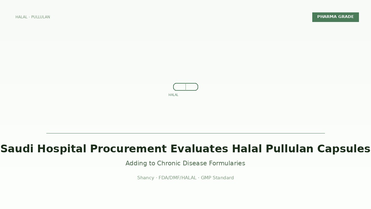 Saudi-arabische Krankenhausbeschaffungsabteilungen prüfen die Aufnahme von Halal-Pullulan-Kapseln in die Arzneimittellisten für chronische Krankheiten