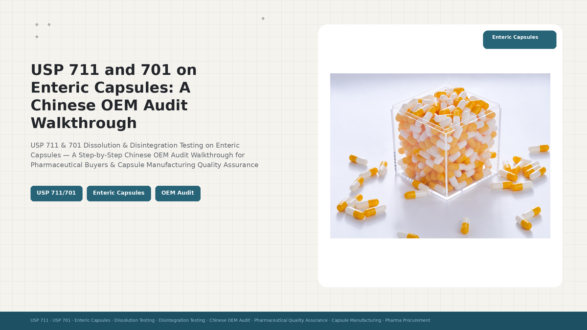 USP 711 and 701 on Enteric Capsules: A Chinese OEM Audit Walkthrough