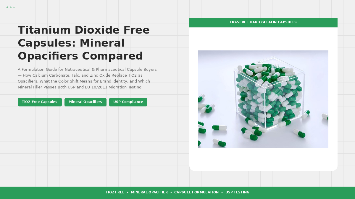 Titandioxidfreie Kapseln: Vergleich mineralischer Trübungsmittel