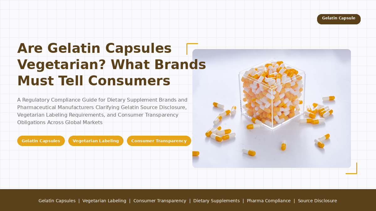 Are Gelatin Capsules Vegetarian? What Brands Must Tell Consumers