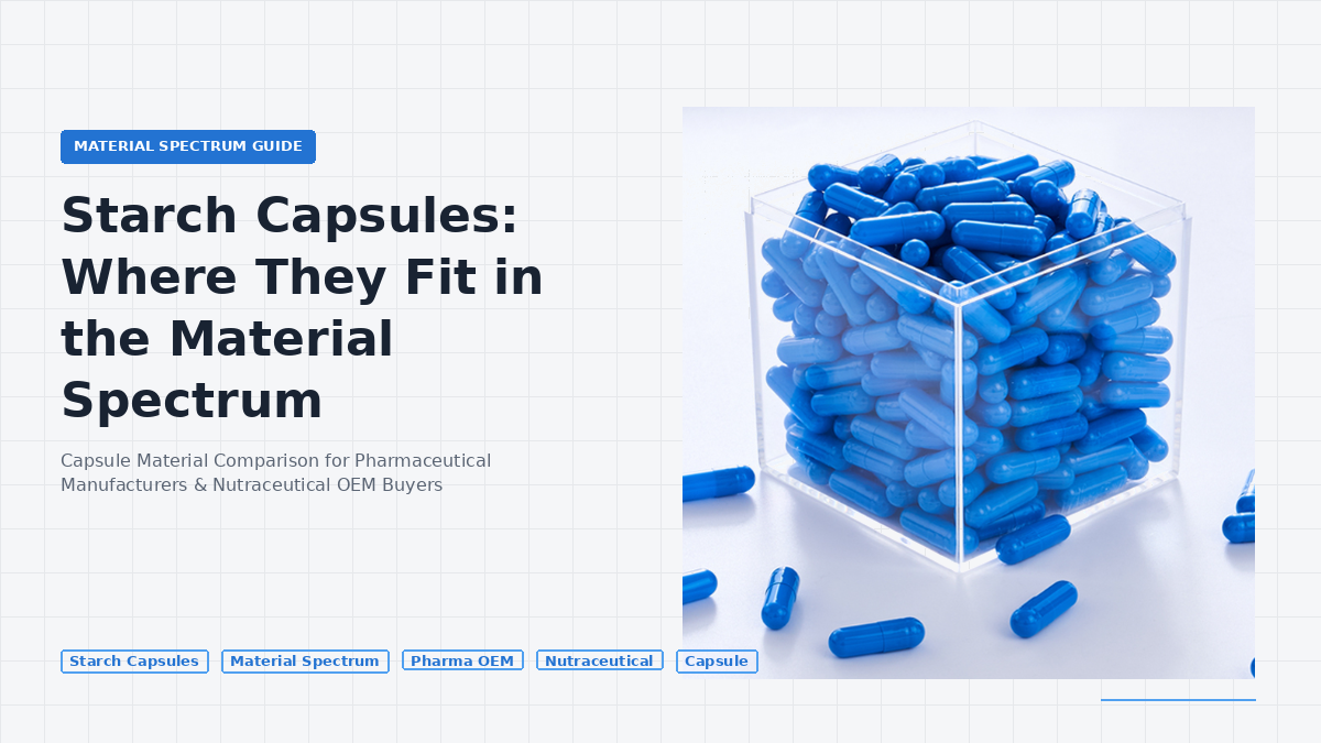 Starch Capsules: Where They Fit in the Material Spectrum