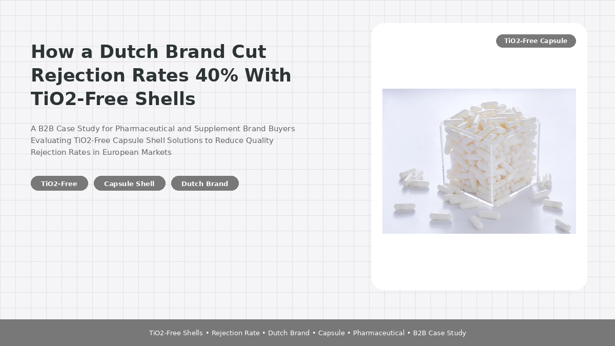 How a Dutch Brand Cut Rejection Rates 40% With TiO2-Free Shells