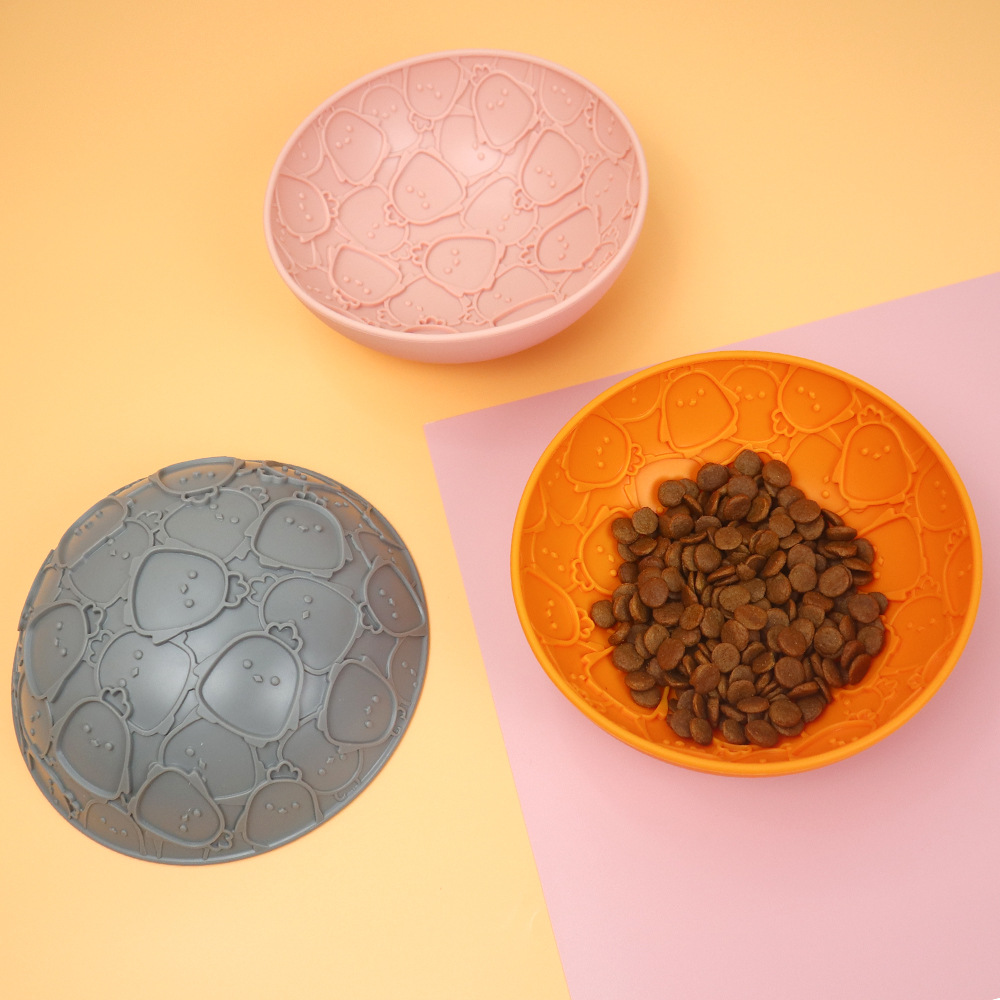 Custom Slow Eat Pet Food Bowl Silicone Dog Bowl  (3)