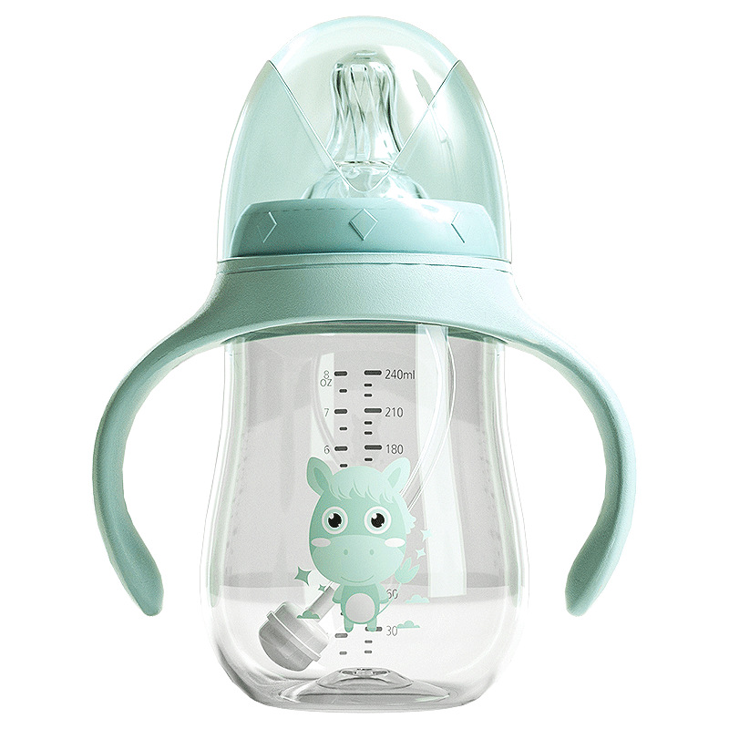 BPA Free Baby Milk Bottle Wide Neck Feeding Bottle with Double Handle