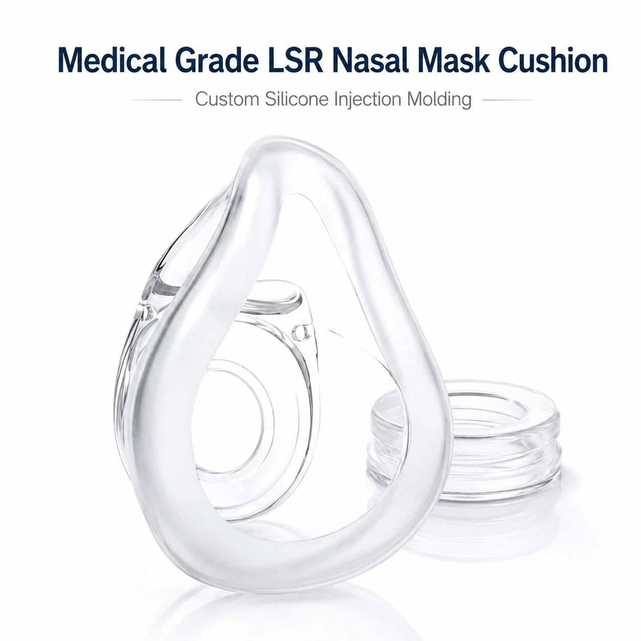 Medical Grade PPSU Silicone Overmolded CPAP Nasal Mask Cushion | LSR Injection Molding OEM ODM