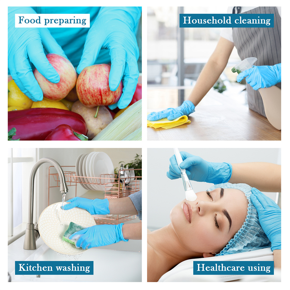 Disposable Blue Nitrile Glove for Medical Examinat02