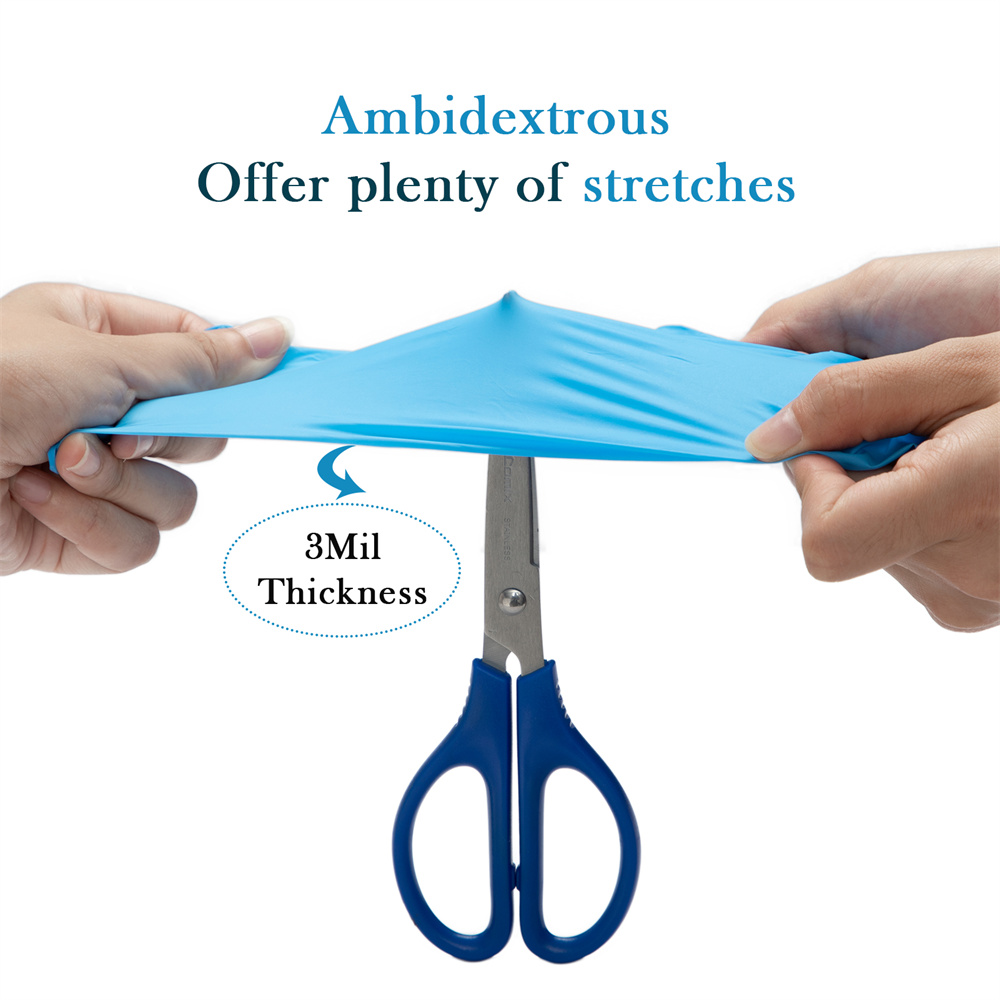 Disposable Blue Nitrile Glove for Medical Examinat03