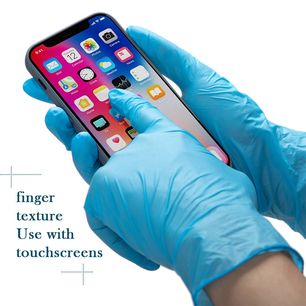 Disposable Blue Nitrile Glove for Medical Examinat04