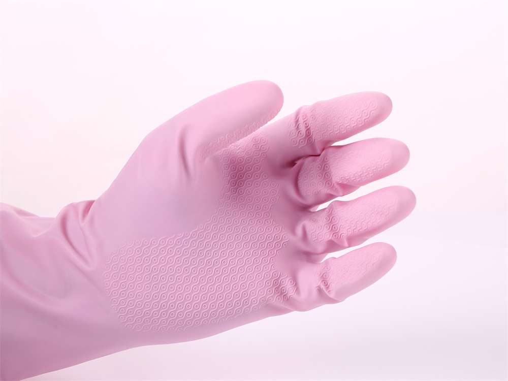 Reusable Thickened Flocking-lined Vinyl Glove For Household And Protective Use (1)