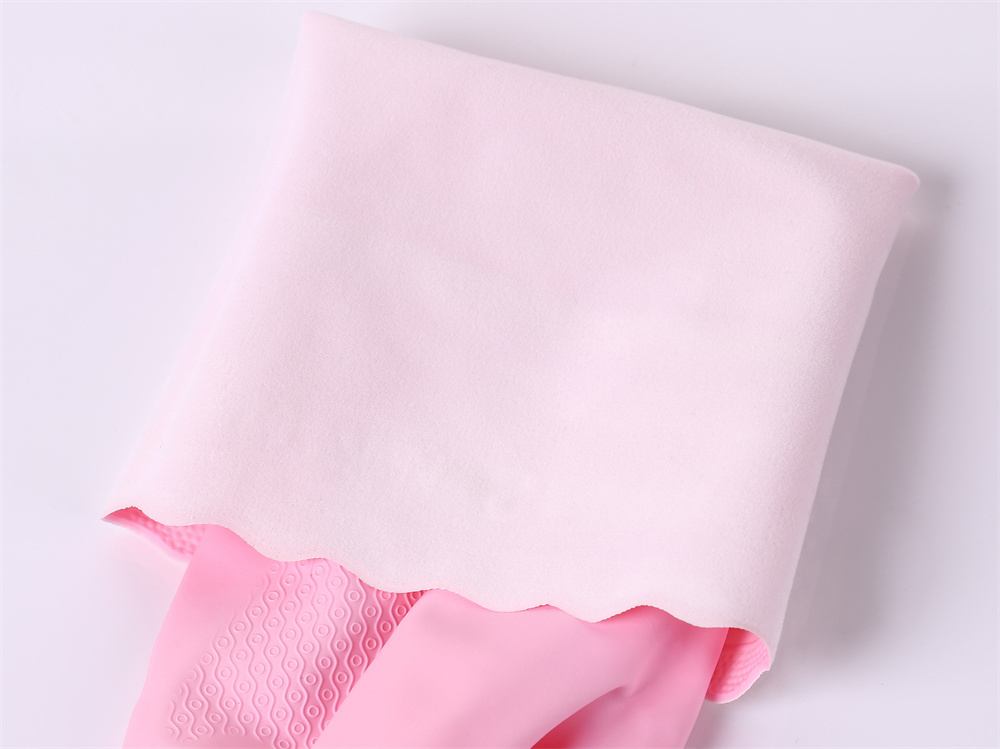 Reusable Thickened Flocking-lined Vinyl Glove For Household And Protective Use (2)