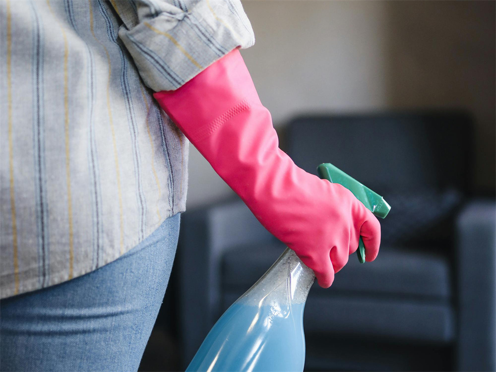 Reusable Thickened Flocking-lined Vinyl Glove For Household And Protective Use (6)