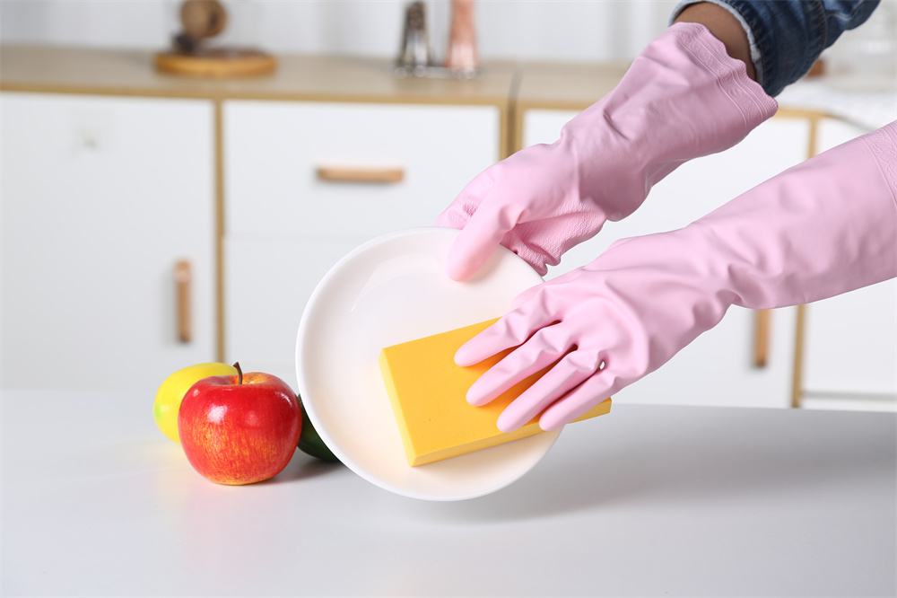 Reusable Thickened Non-Flocking-lined Vinyl Glove 06
