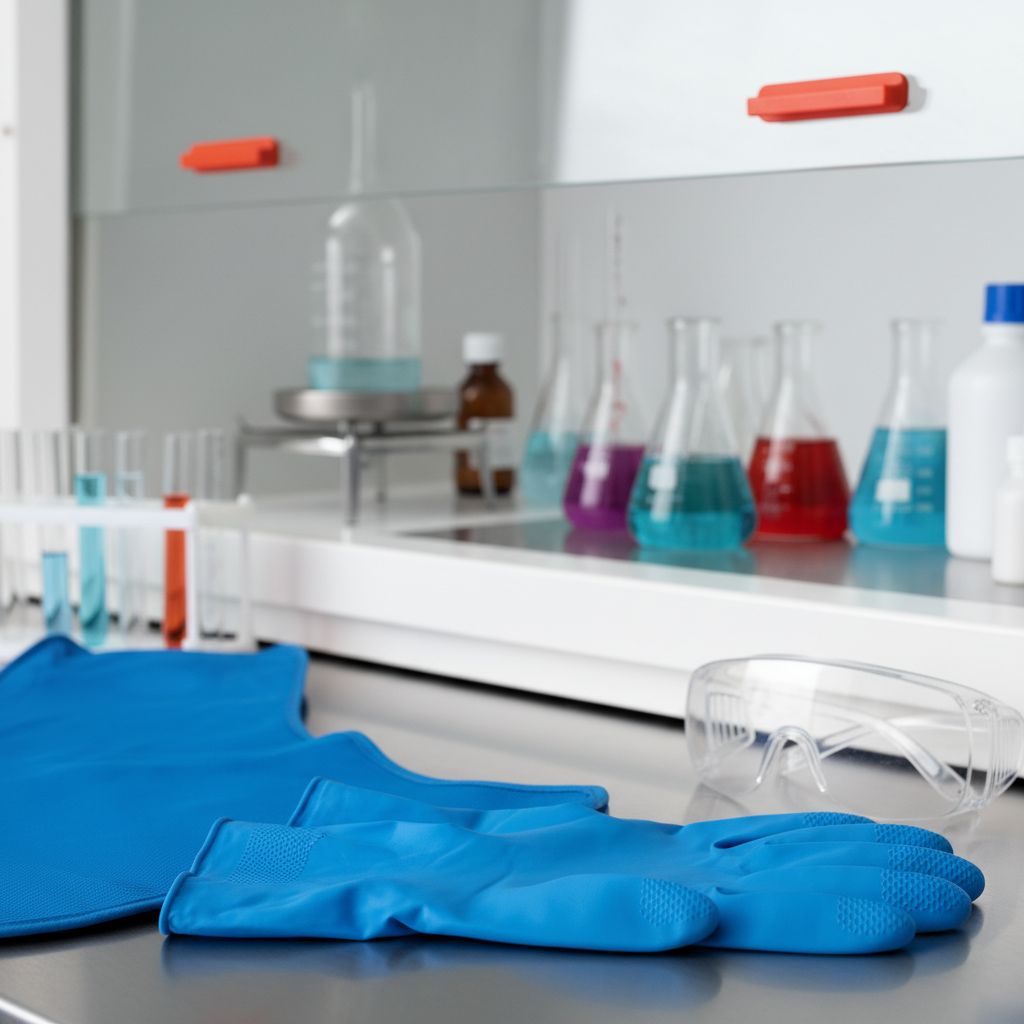 Nitrile Cleaning Gloves For Laboratory Research And Chemical Safety