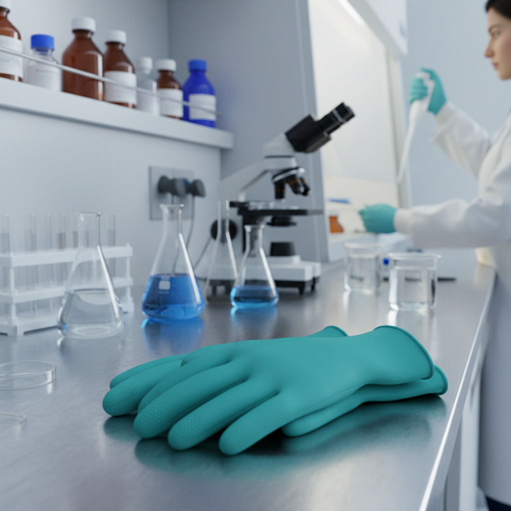Chloroprene Gloves For Laboratory Research And Chemical Safety