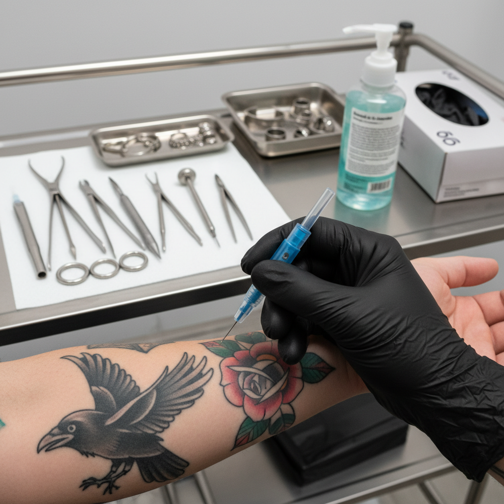 Vinyl Glove For Professional Tattoo And Piercing Art