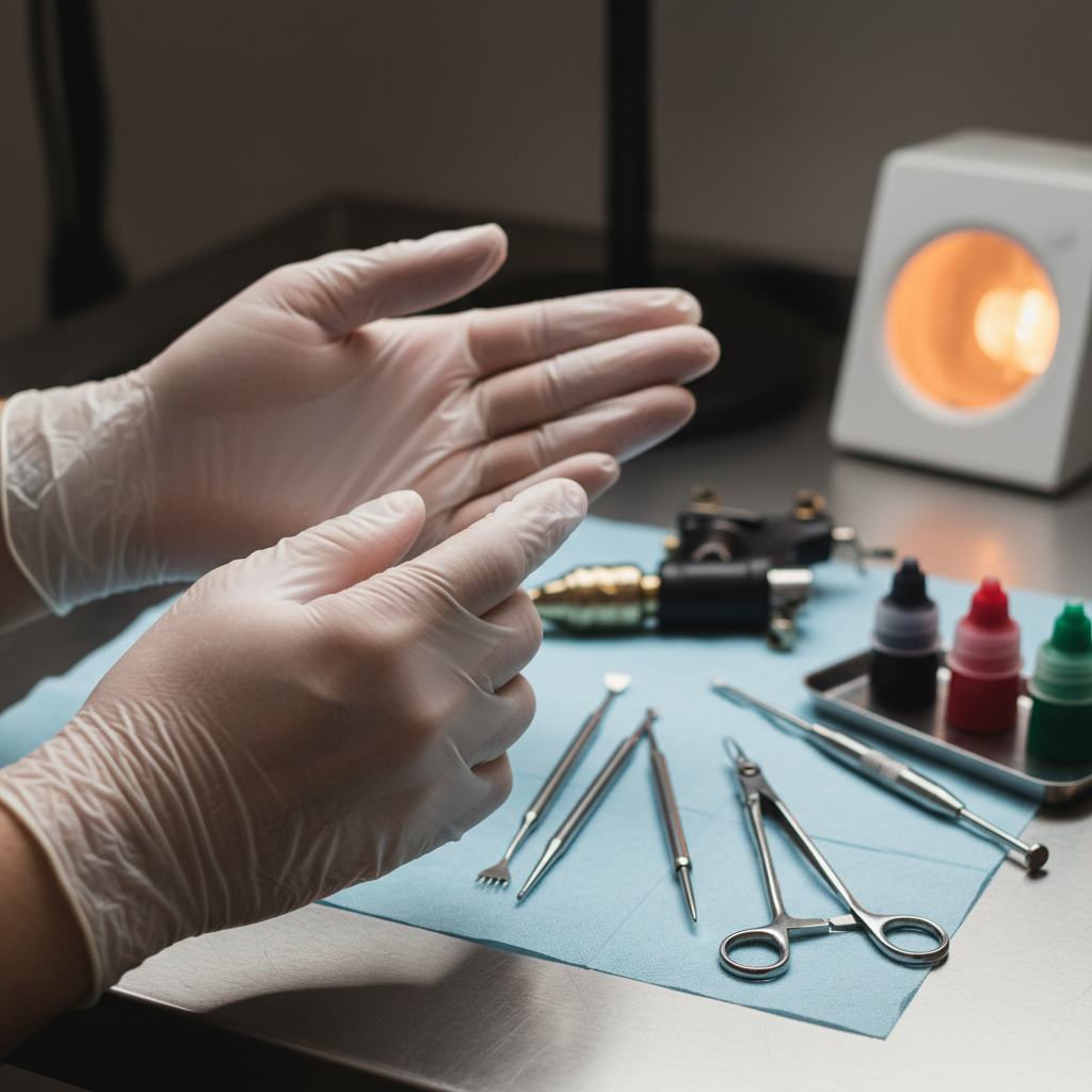 Polyvinyl Chloride Gloves For Professional Tattoo And Piercing Art