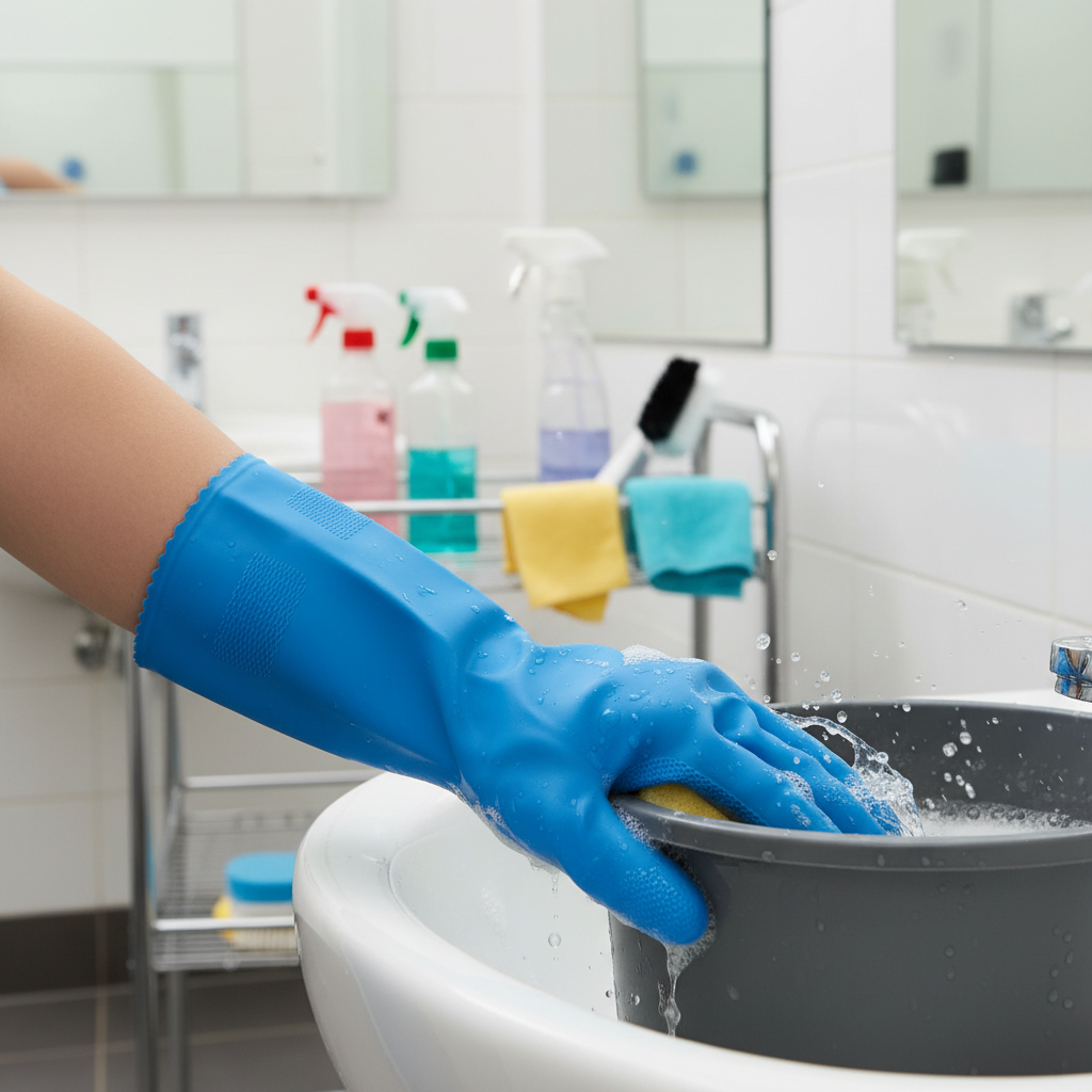 Protective Glove For Home Cleaning And Janitorial Services