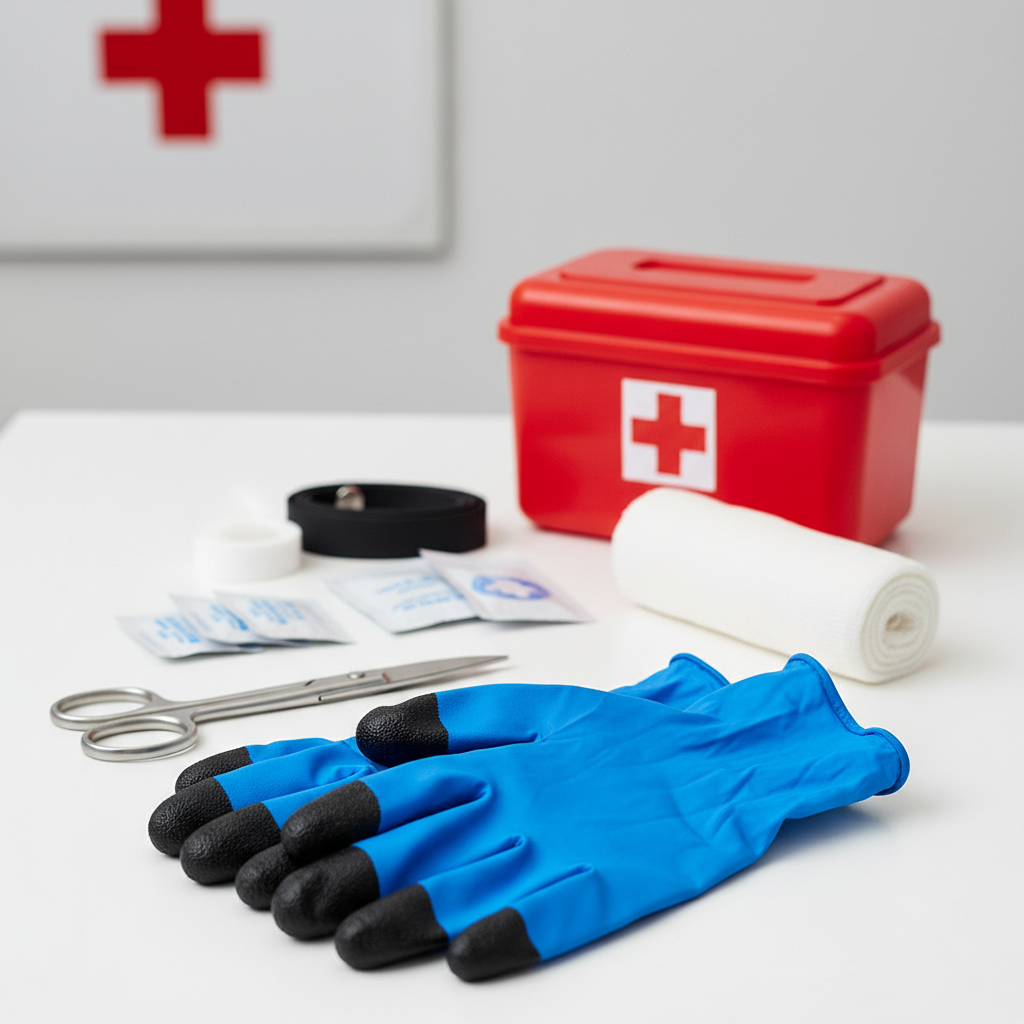 Nitrile Dipped Gloves For Emergency First Aid And Response