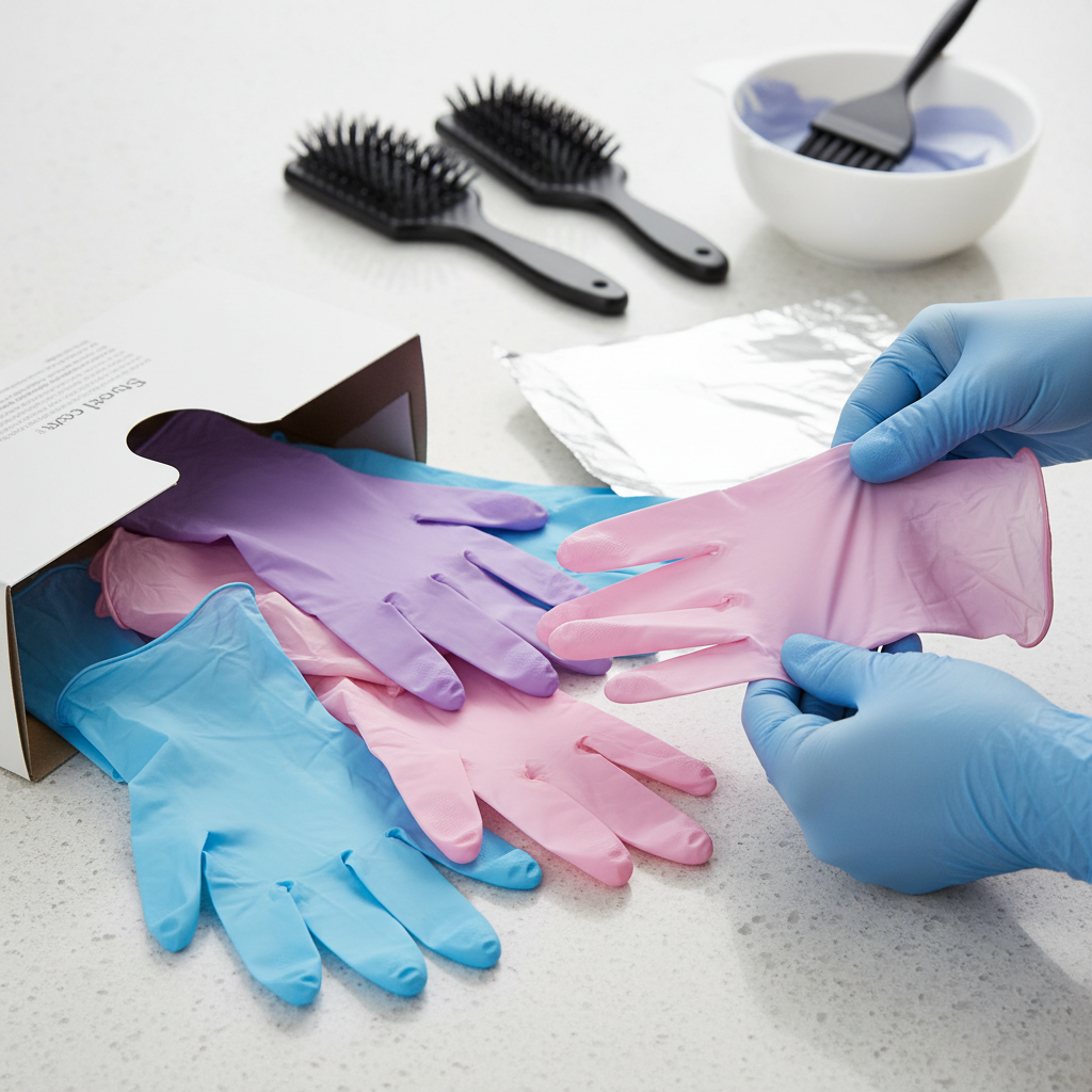 Nitrile Food Gloves For Beauty Salons And Hair Coloring