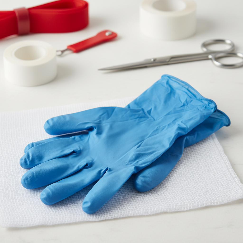Nitrile Rubber Glove For Emergency First Aid And Response
