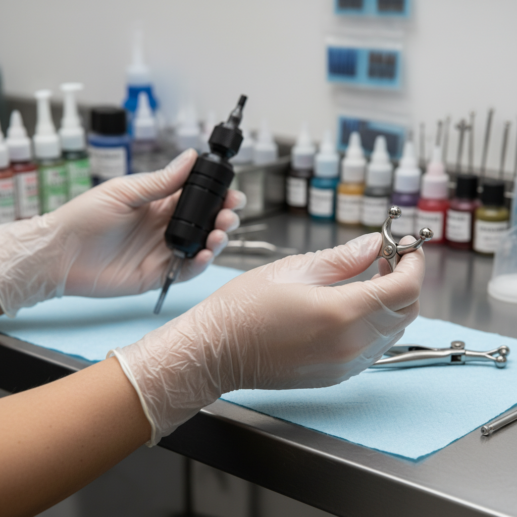 Clear Plastic Gloves For Professional Tattoo And Piercing Art