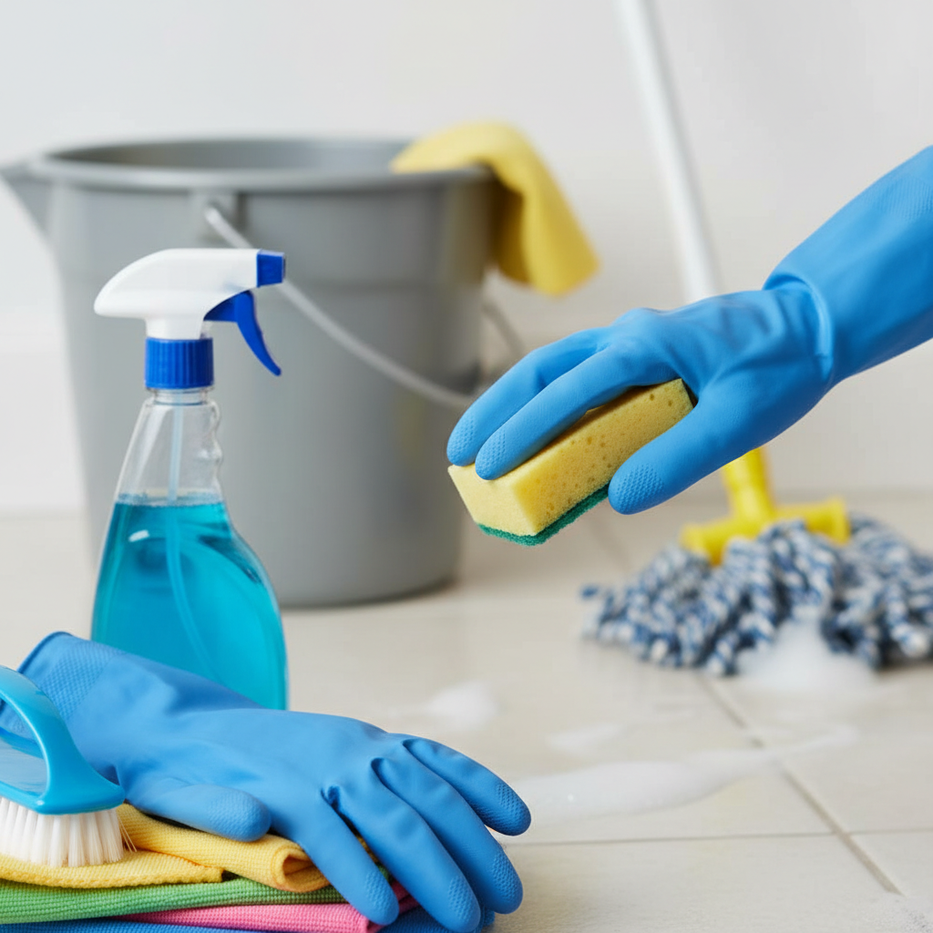 Nitrile Rubber Glove For Home Cleaning And Janitorial Services
