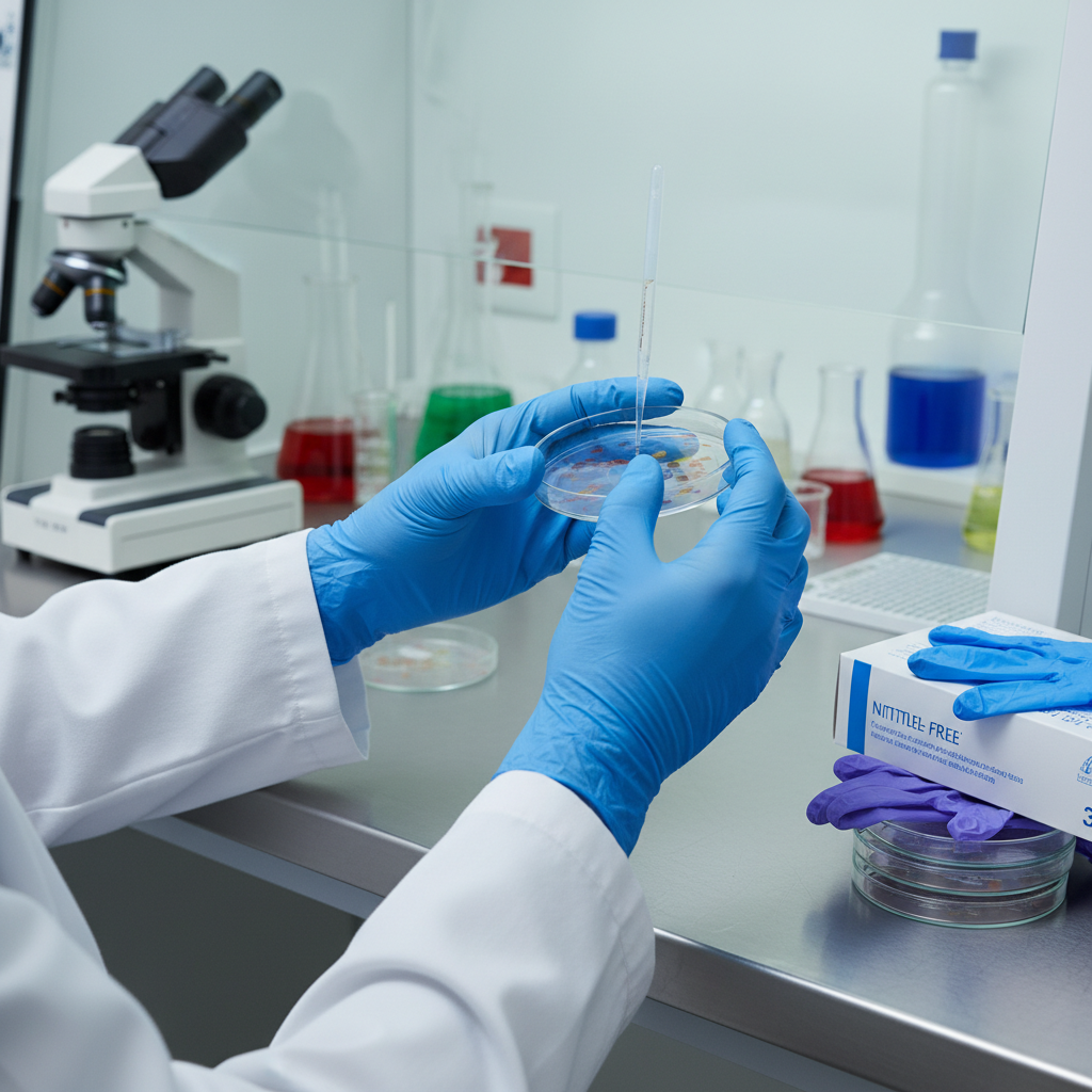 Nitrile Food Gloves For Laboratory Research And Chemical Safety