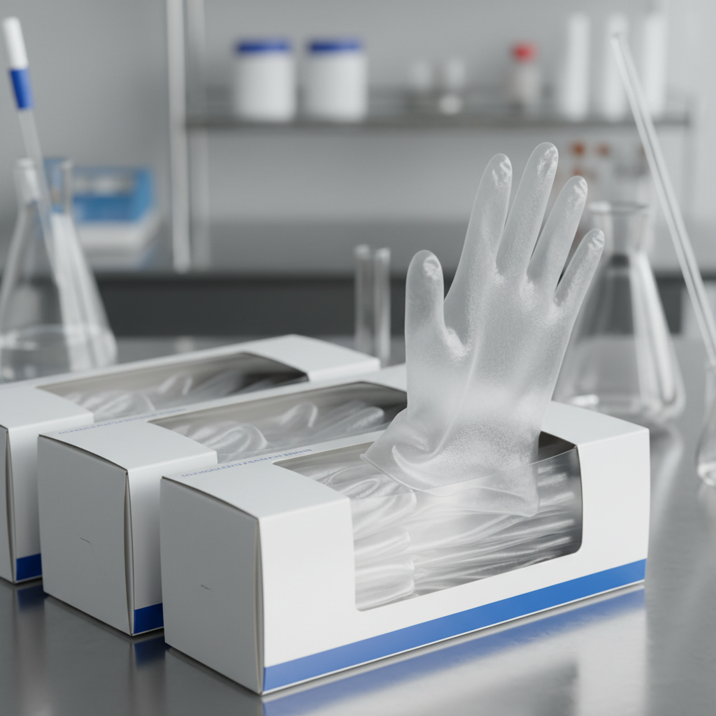 Clear Plastic Gloves For Medical And Clinical Examinations
