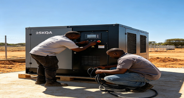 Say goodbye to power outage anxiety! South African client installs 25KVA silent diesel generator