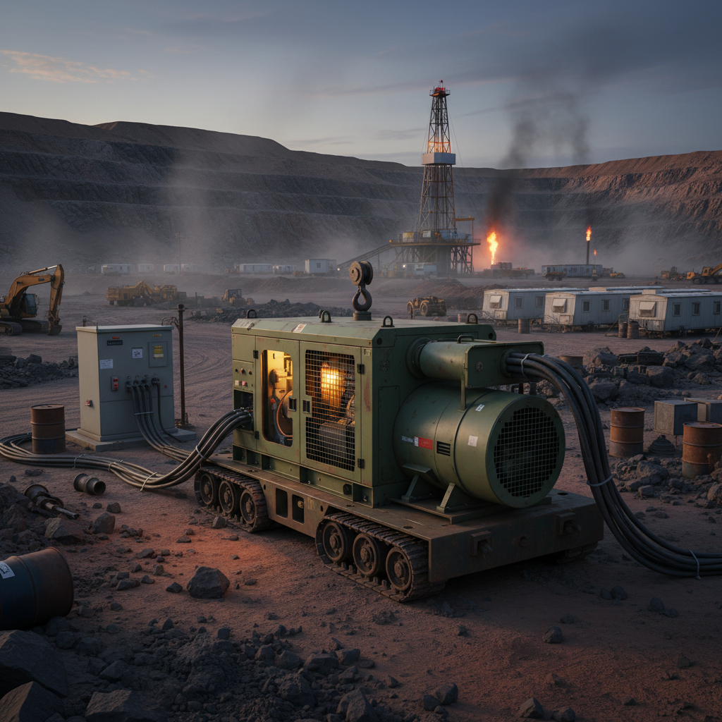 Industrial Generator For Remote Mining And Oil Field Operations