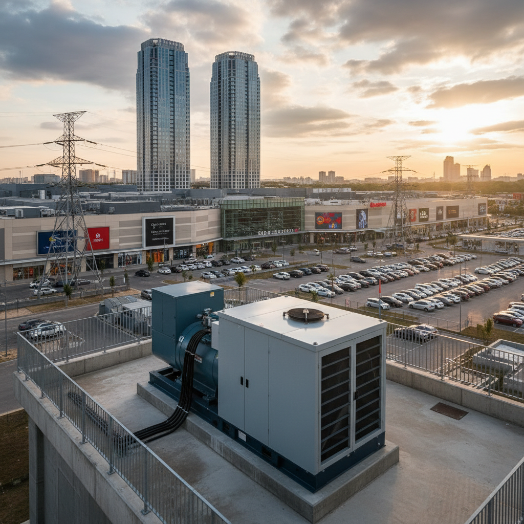Electric Generator For Commercial Buildings And Retail Malls