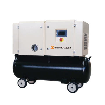 Oil-Lubricated Integrated Mobile 2-in-1 Screw Air Compressor With Wheels
