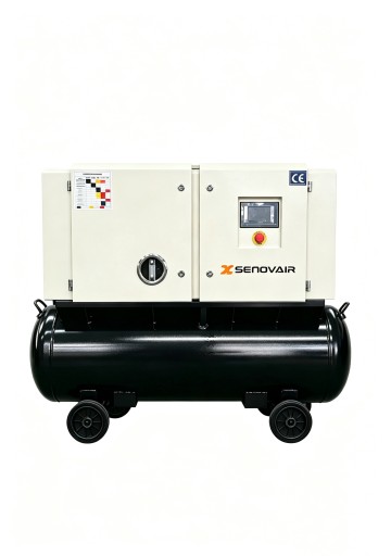 Mobile 2-in-1 Oil-Lubricated Screw Air Compressor with Wheels