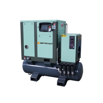 4-in-1 Screw Air Compressor for Laser Cutting | Integrated Air Tank & Dryer