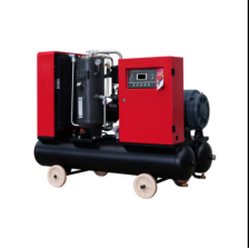 Mobile 2-in-1 Screw Air Compressor With Air Tank