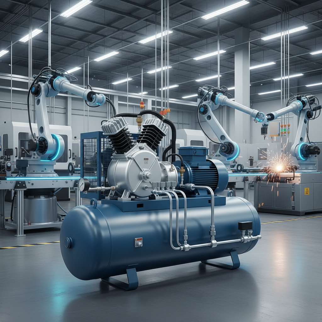 Air Compressor With Tank For Industrial Manufacturing And Automation