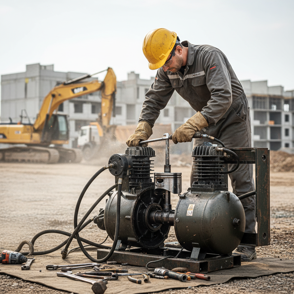 Fixing An Air Compressor For Construction And Heavy Duty Engineering