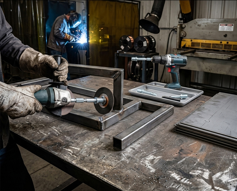 •Use-our-Electric-Drill-Conversion-Angle-Grinder-for-precise-cutting-of-metal-sheets-and-deburring-welded-joints