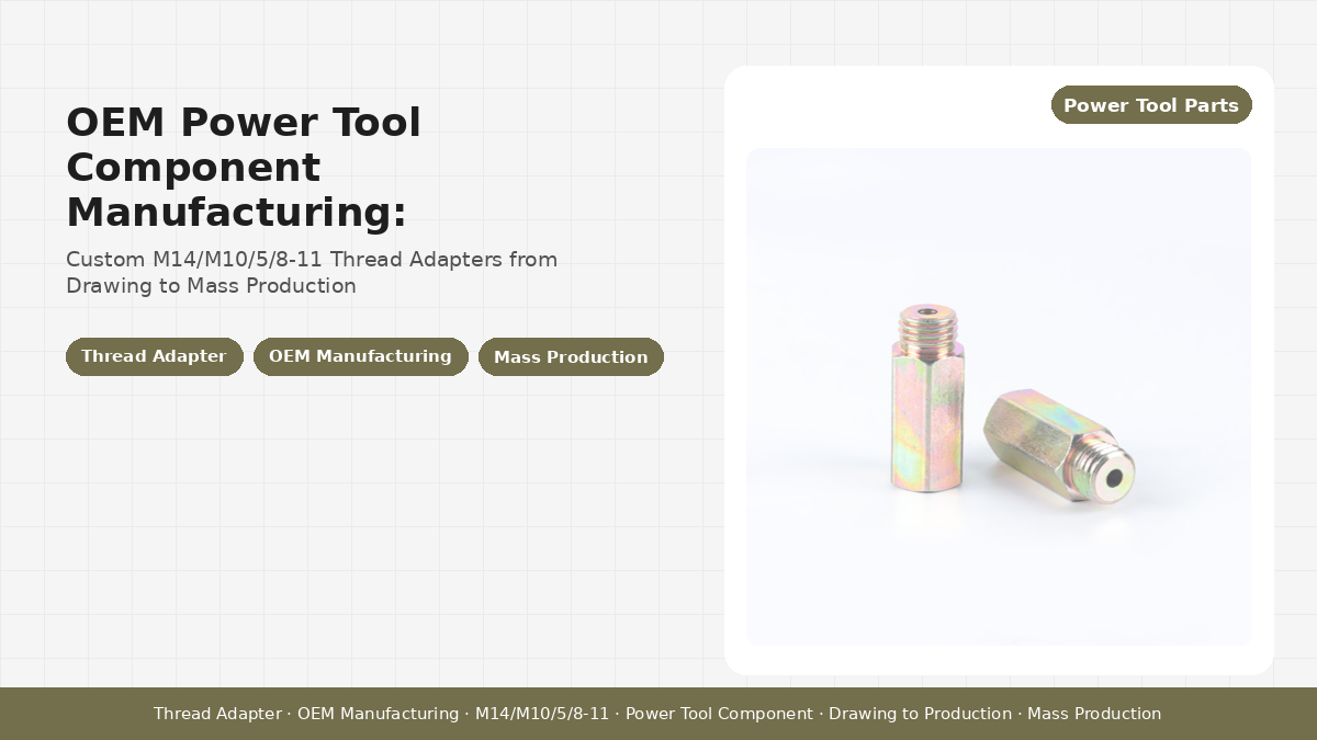 OEM Power Tool Component Manufacturing: Custom M14/M10/5/8-11 Thread Adapters from Drawing to Mass Production