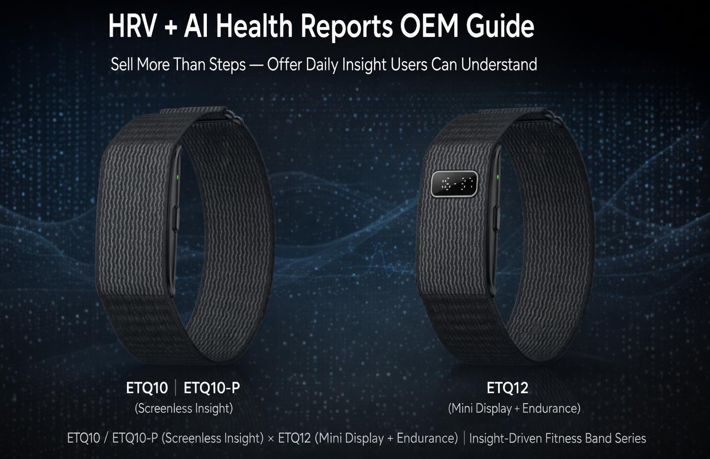 HRV + AI Health Reports OEM Guide: How to Build an “Insight‑Driven” Fitness Band Line (ETQ10 / ETQ10‑P / ETQ12)
